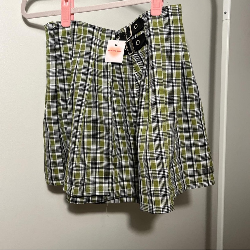 Plaid Green Skirt